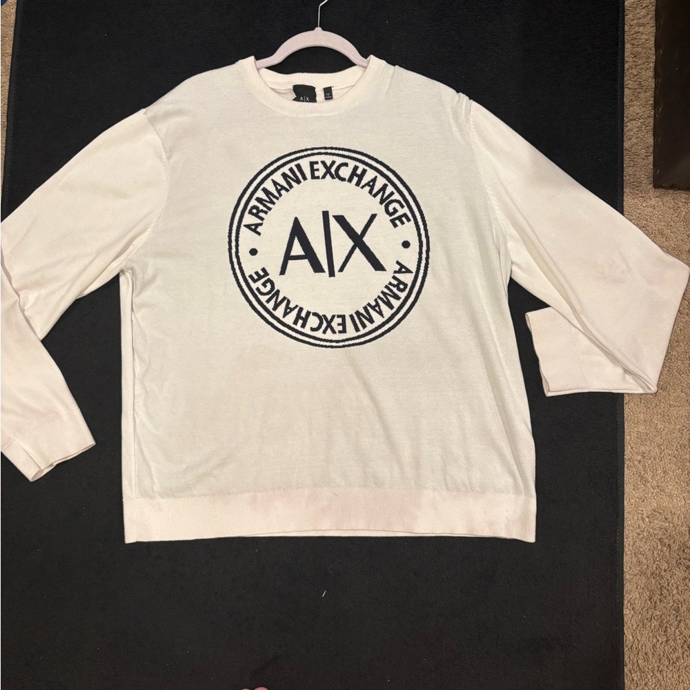 Armani Exchange White Crewneck Sweater - Picture 2 of 7